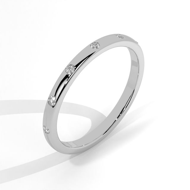 Minimalist Flush Set Diamond Band