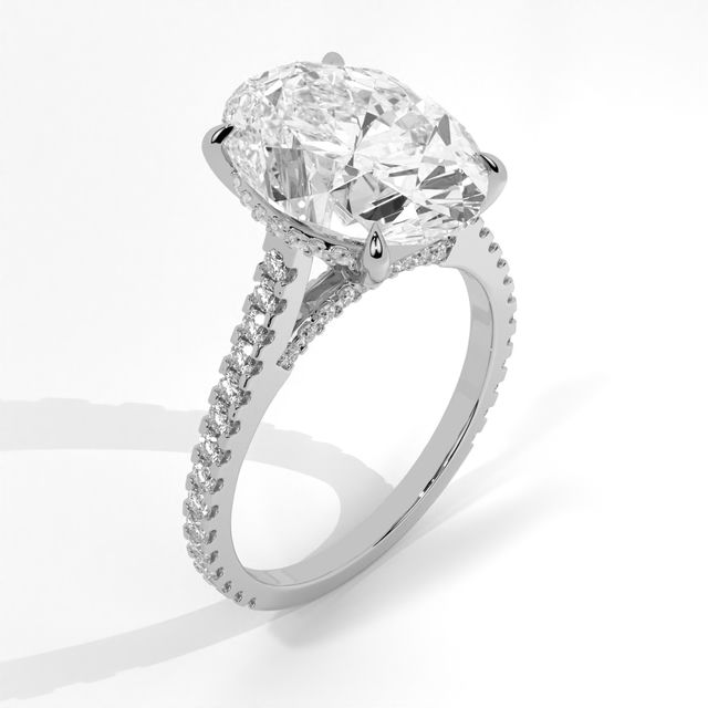 Oval Solitaire Diamond Ring