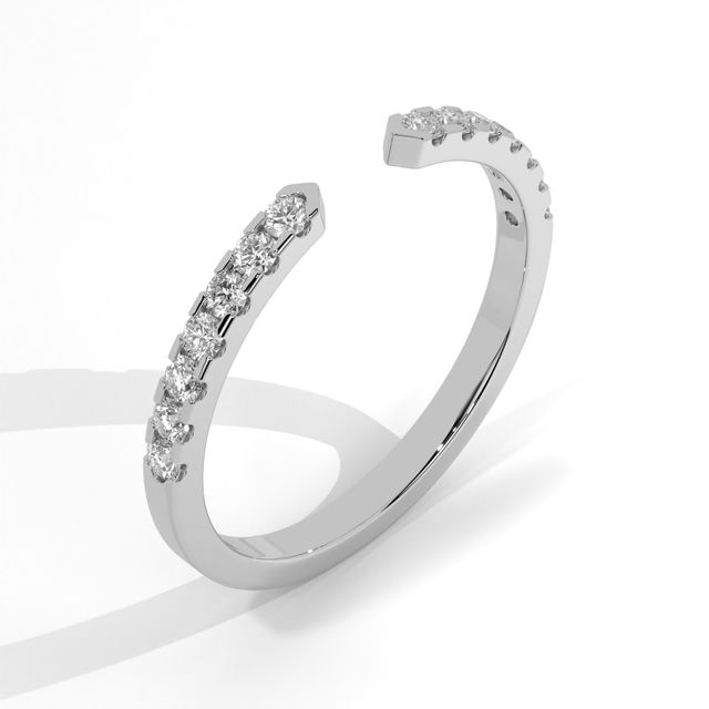 Open Diamond Pave Band Ring