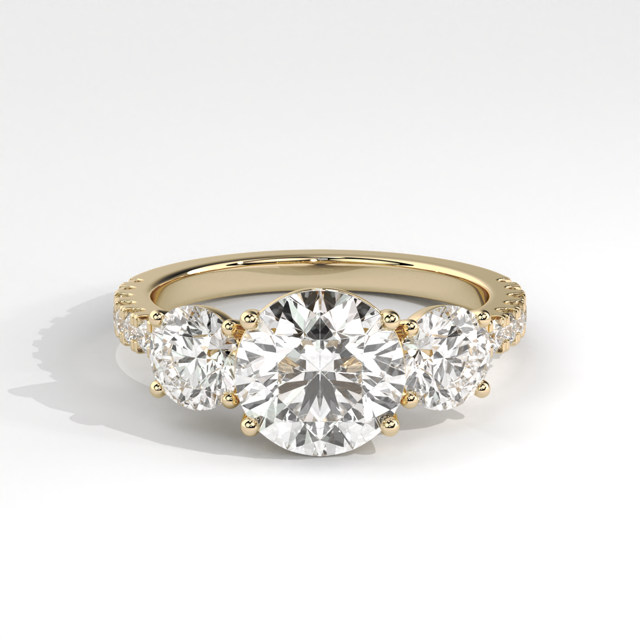 Timeless Three Stone Diamond Ring