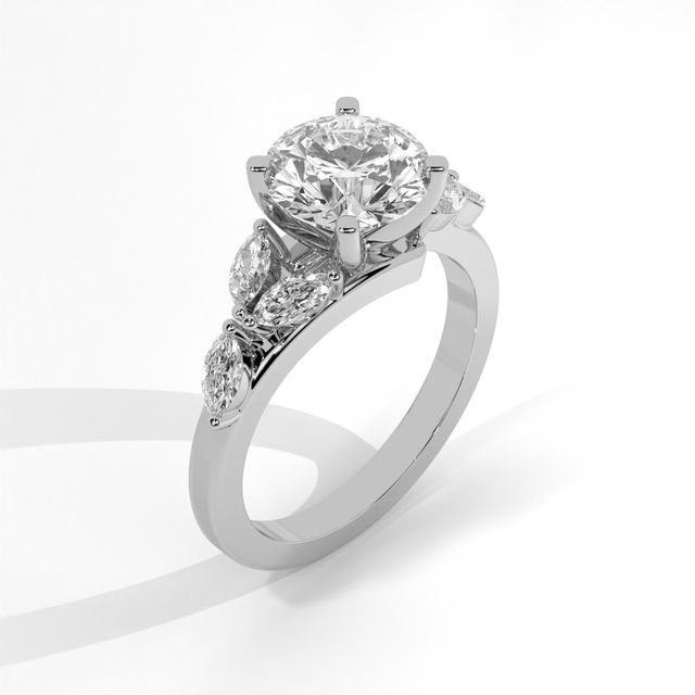Elegant Marquise Diamond Engagement Ring